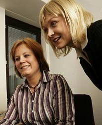 Woman coaching client