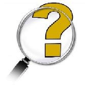 Question mark under a magnifying glass
